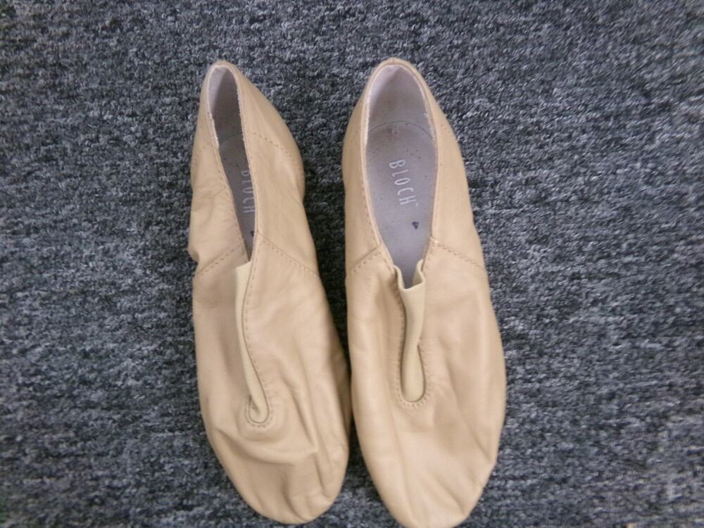 Dance Jazz Shoes Bloch Kids 4M Top Elastic Leather Slip On